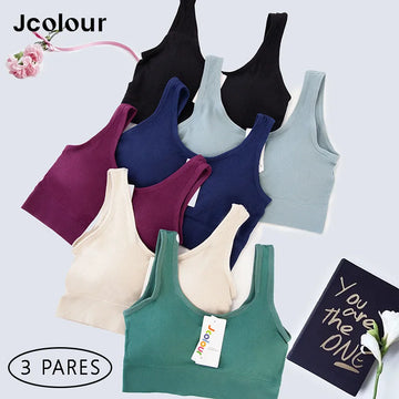 3 Items Seamless Bra, Push Up Sports Top, Women's Lingerie, Polyester, Breathable, Comfortable