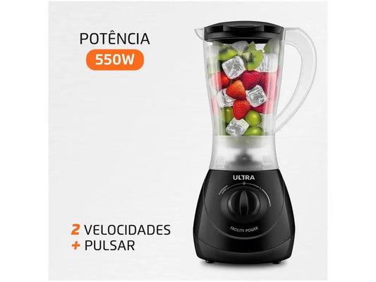 Mondial Ultra Facility Power 2 Speeds Blender 550W Black-110V
